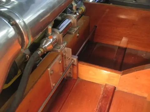 Hot Rod: Cavitation plates: It's a very tight fit, but there's just enough room for the thru hull fitting and cavitati