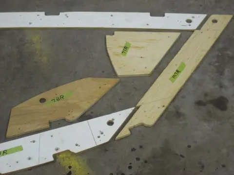 Hot Rod: Frame templates: The following photos describe how we produced frame templates for the Glen-L Hot Rod