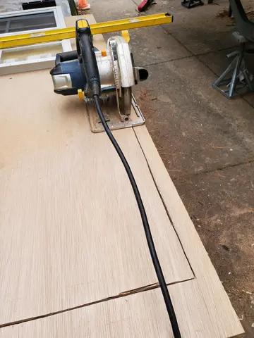 Jersey Girl: I started working on the construction of Jersey Girl’s aft cabin door today.