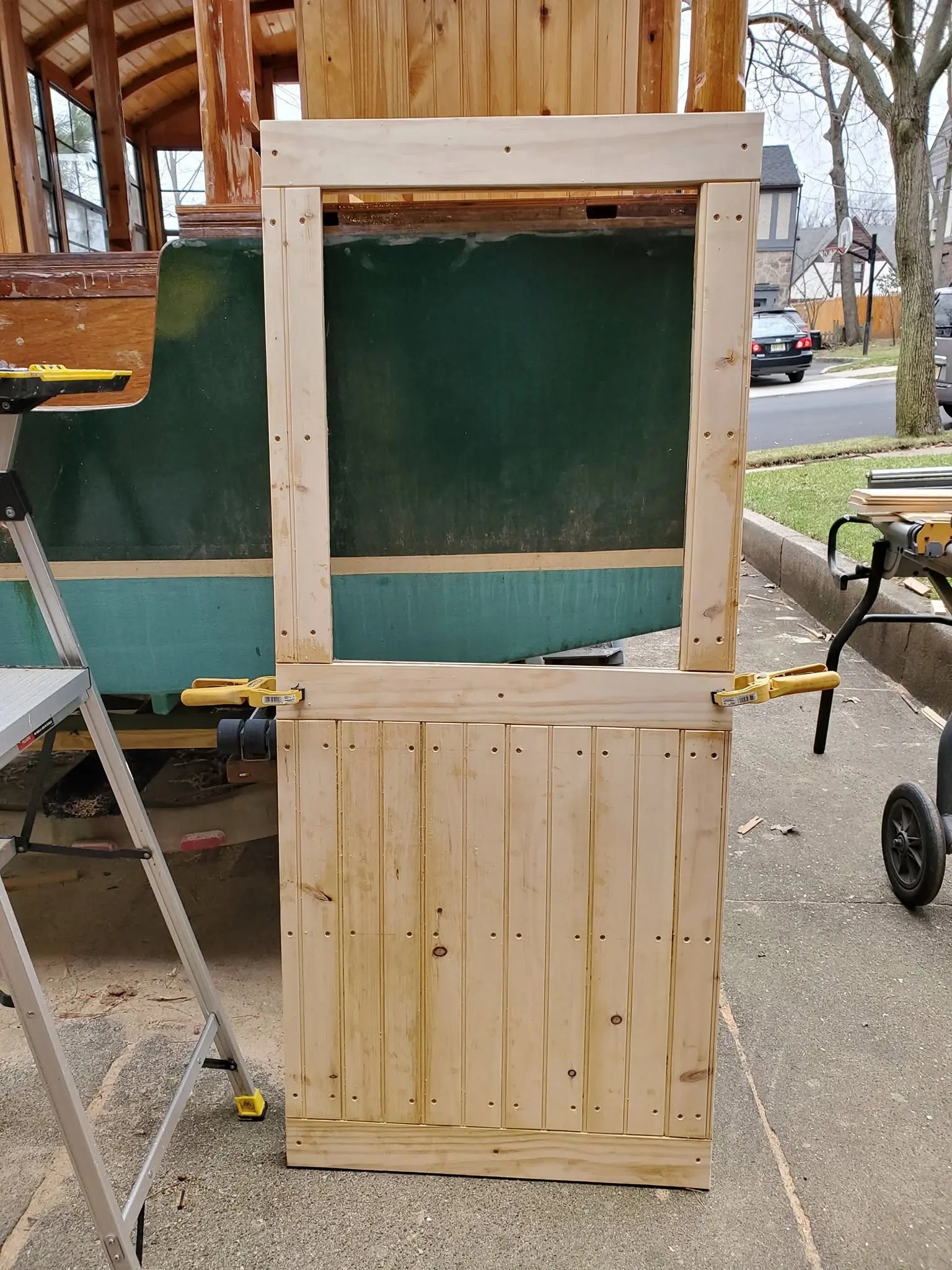 Jersey Girl: Today, Jersey Girl’s aft cabin door starts to look more like a real door.