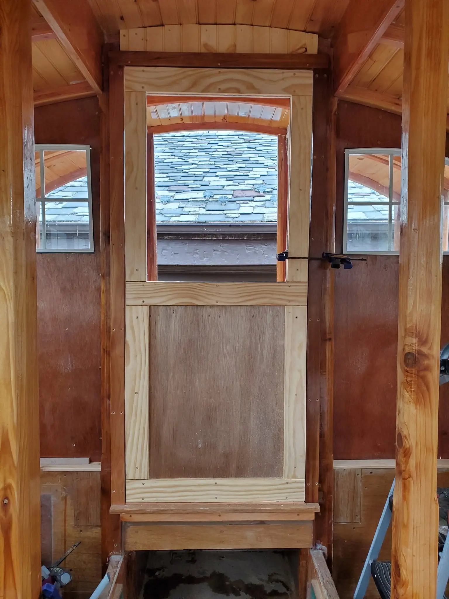Jersey Girl: Jersey Girl's aft cabin door is almost a perfect fit, and it looks good too, I think.