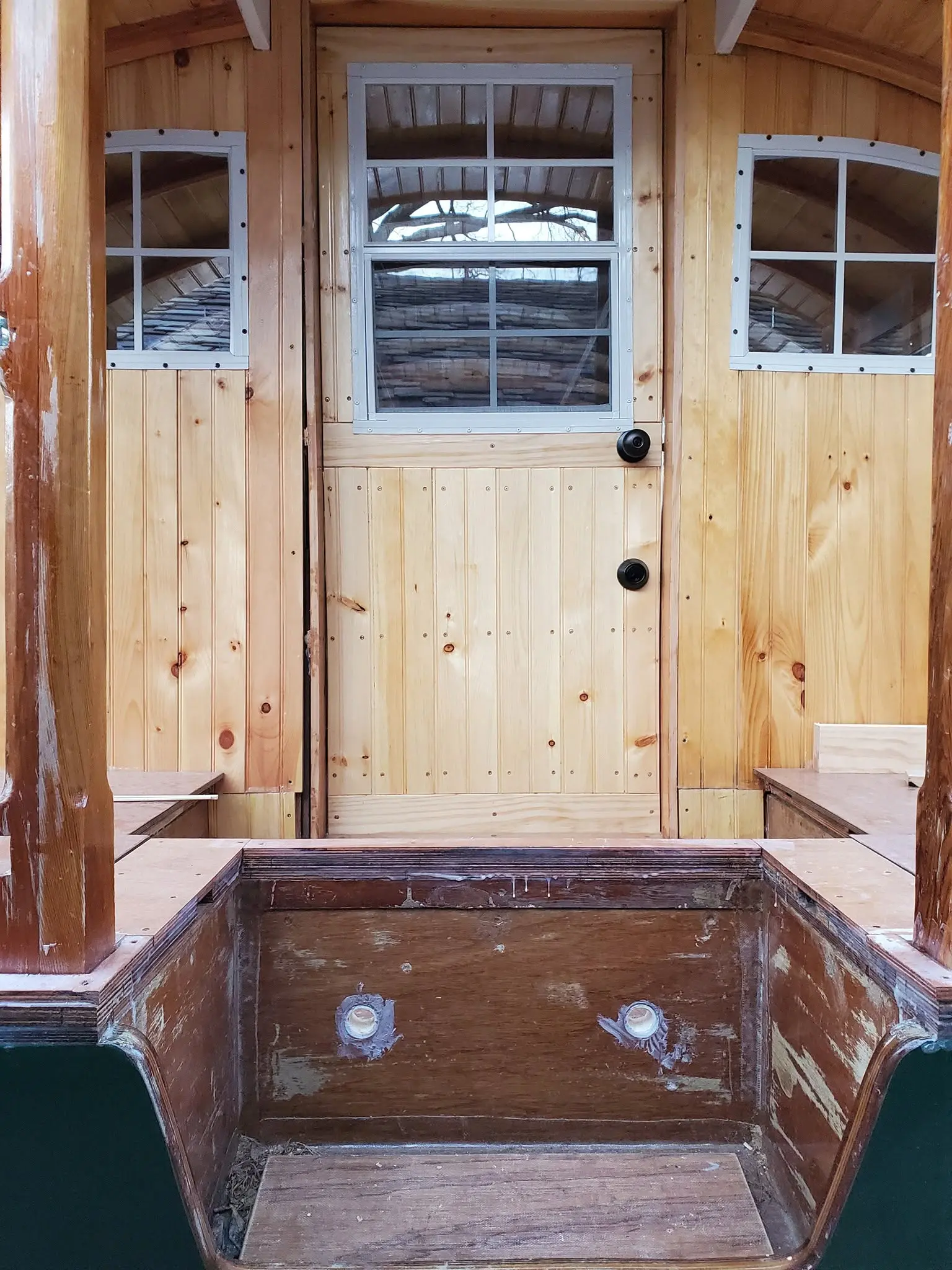 Jersey Girl: Jersey Girl's aft cabin door is, if I may use the expression without intending any...