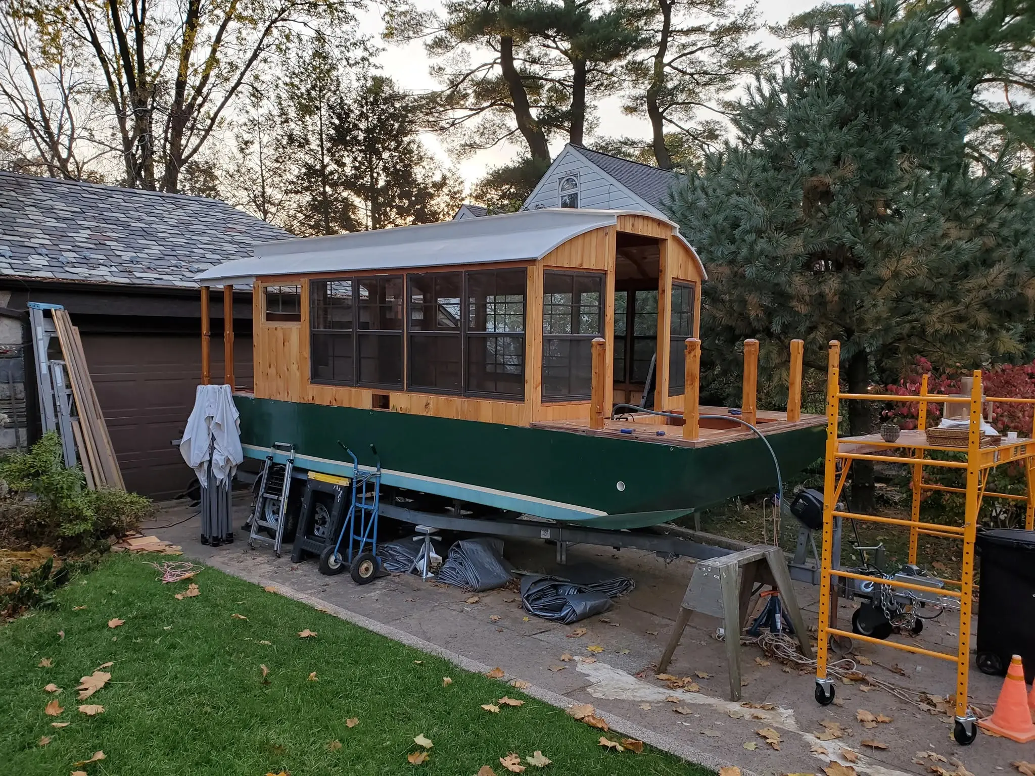 Jersey Girl: While I’m waiting for a warmer day to install the channel and scupper system on Jersey...