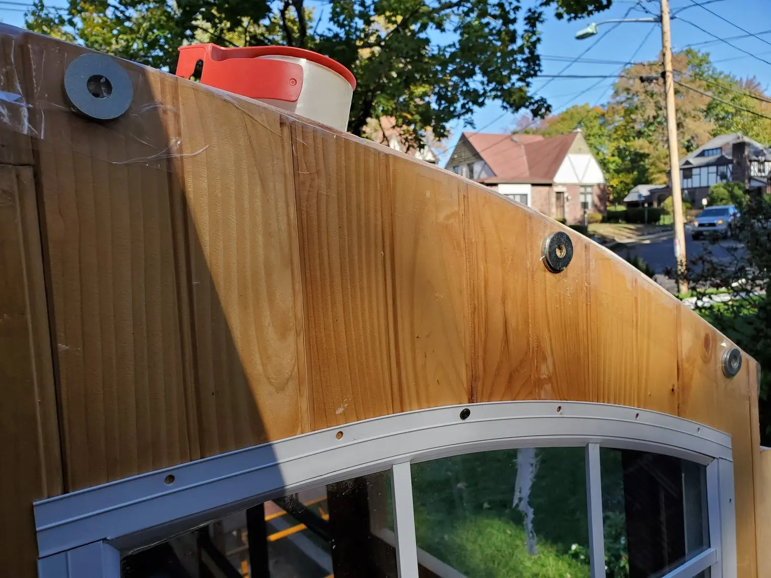 Jersey Girl: As the epoxy-bedded fiberglass cures on both sides of Jersey Girl's roof, it's time to...