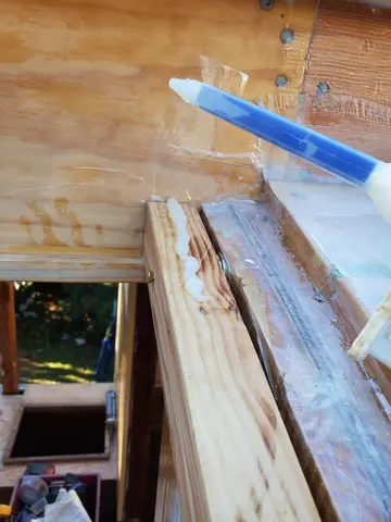 Jersey Girl: As the epoxy-bedded fiberglass cures on both sides of Jersey Girl's roof, it's time to...