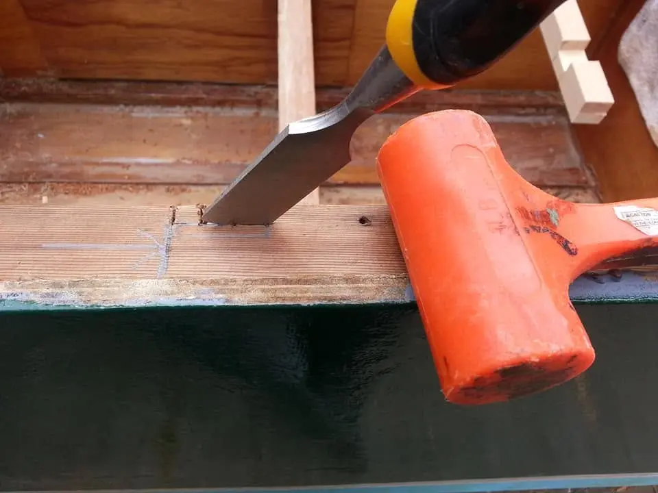Jersey Girl: Fitting Jersey Girl's first window frame.