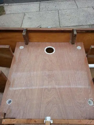 Jersey Girl: I spent the entire day plumbing Jersey Girl's forward deck drainage system.