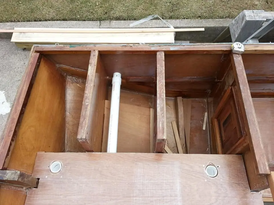 Jersey Girl: I spent the entire day plumbing Jersey Girl's forward deck drainage system.