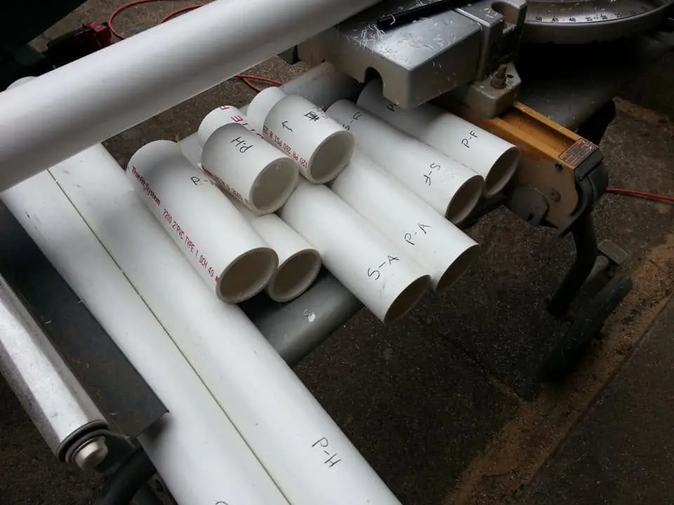 Jersey Girl: I spent the entire day plumbing Jersey Girl's forward deck drainage system.