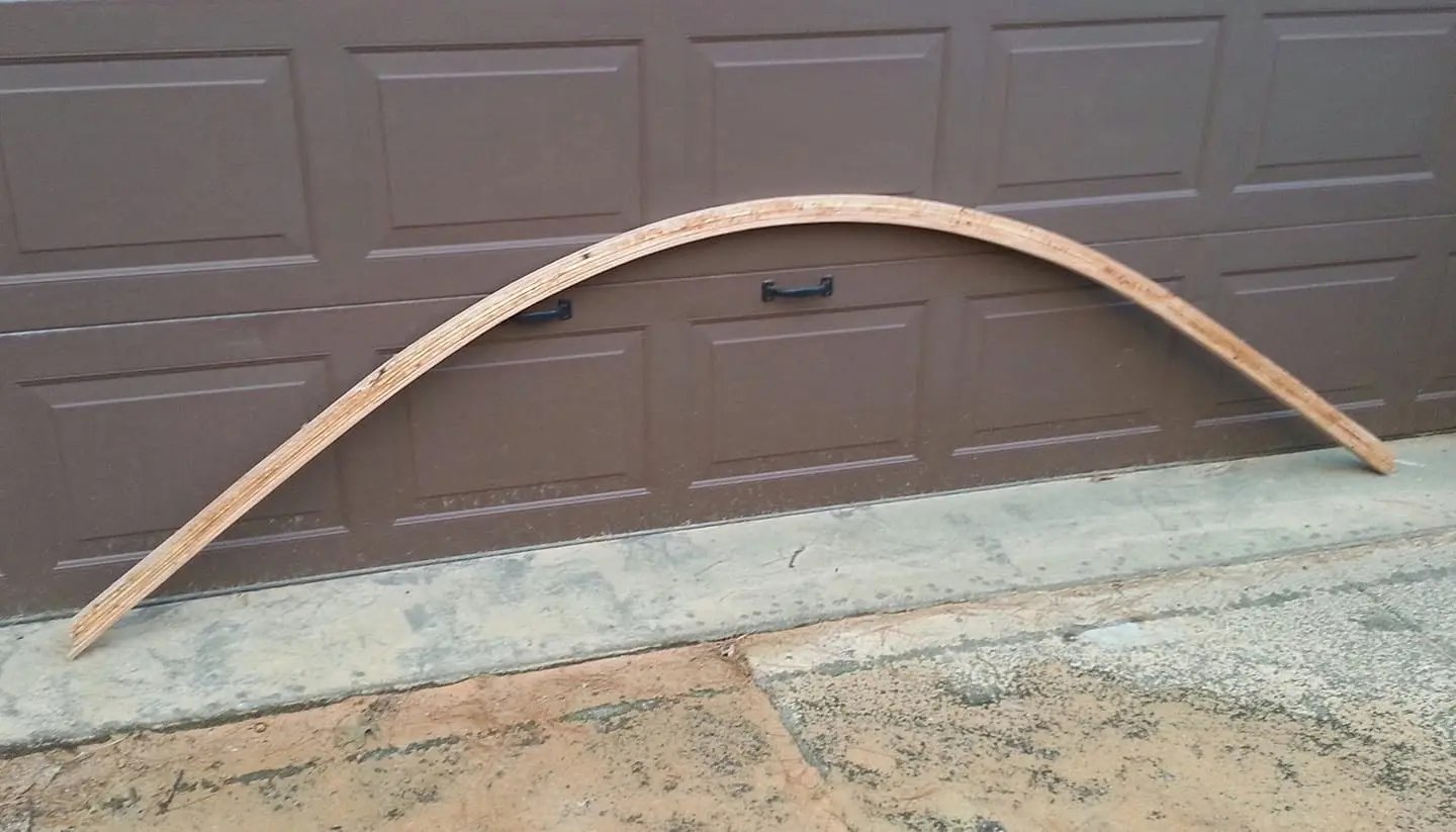 Jersey Girl: Here's Jersey Girl's first roof beam, released from its jig.