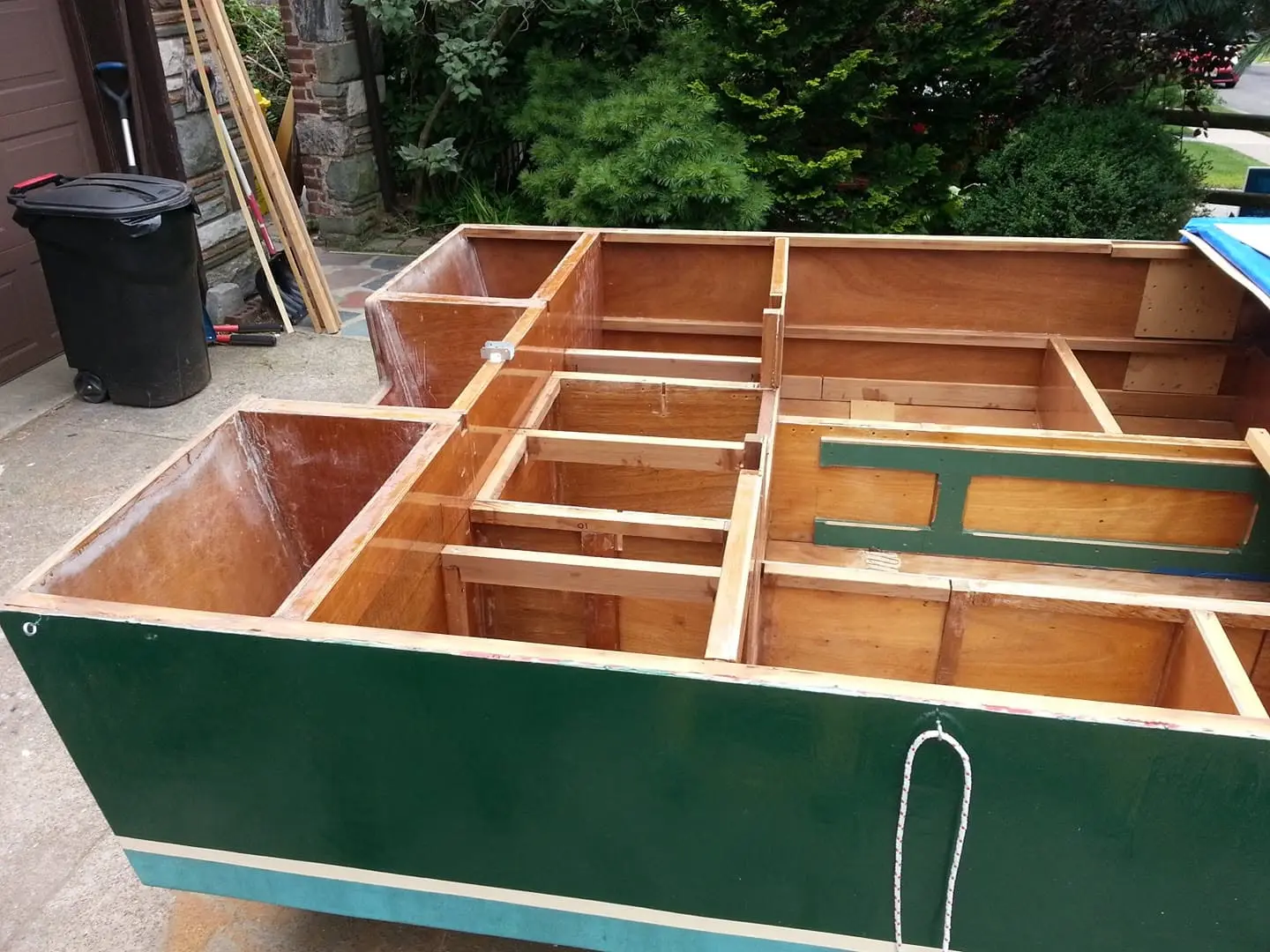Jersey Girl: The framing for the aft deck is complete.