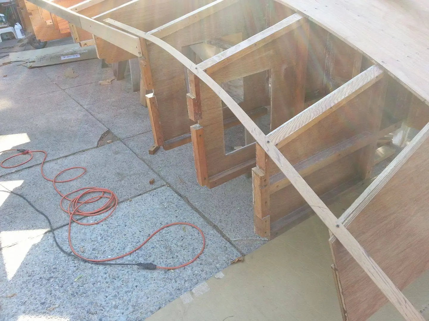 Jersey Girl: I have started work on the side panels of the hull.