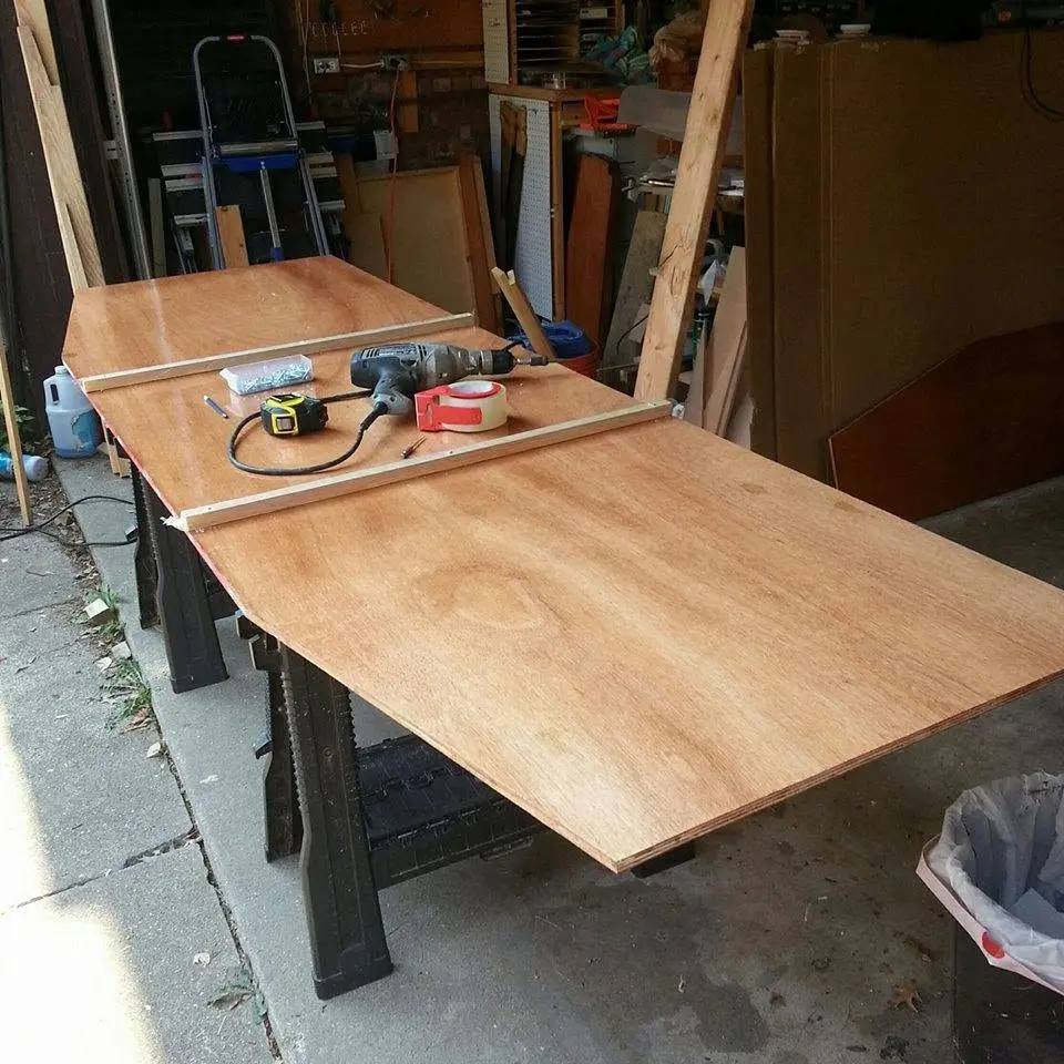 Jersey Girl: I'm preparing the transom to be installed on the stern.