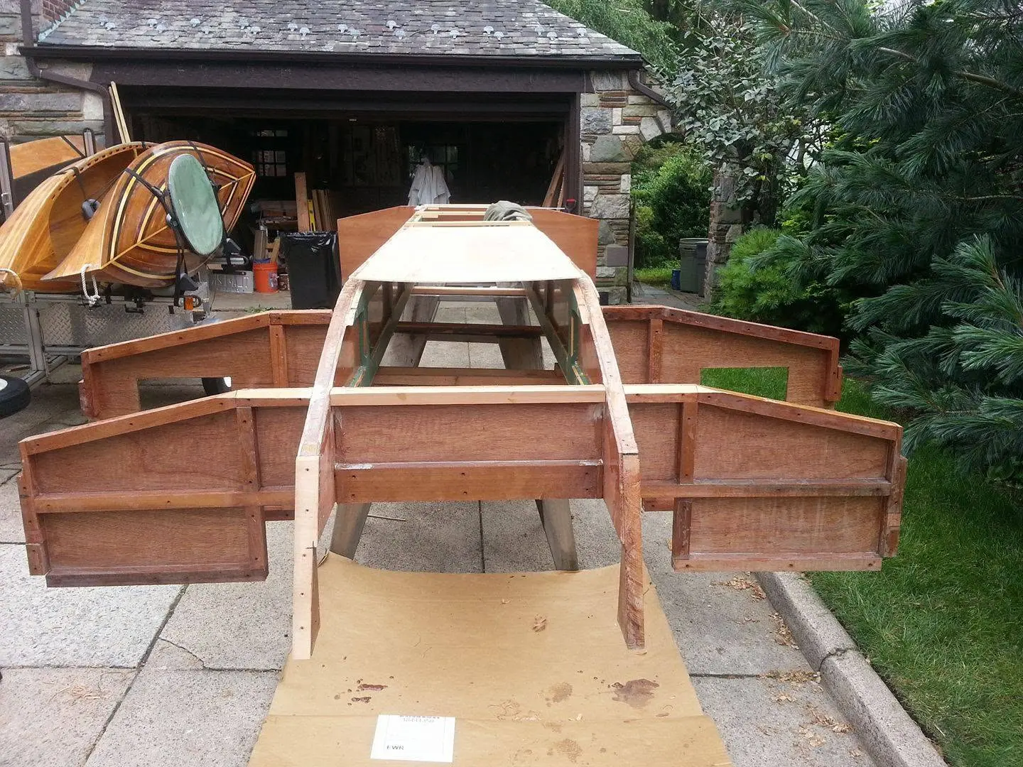 Jersey Girl: The mid-bow bulkhead went in today.