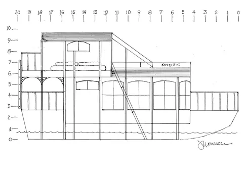 Jersey Girl: Intrigued by the "tiny house" phenomenon, I stumble across this plan for a tiny houseboat.