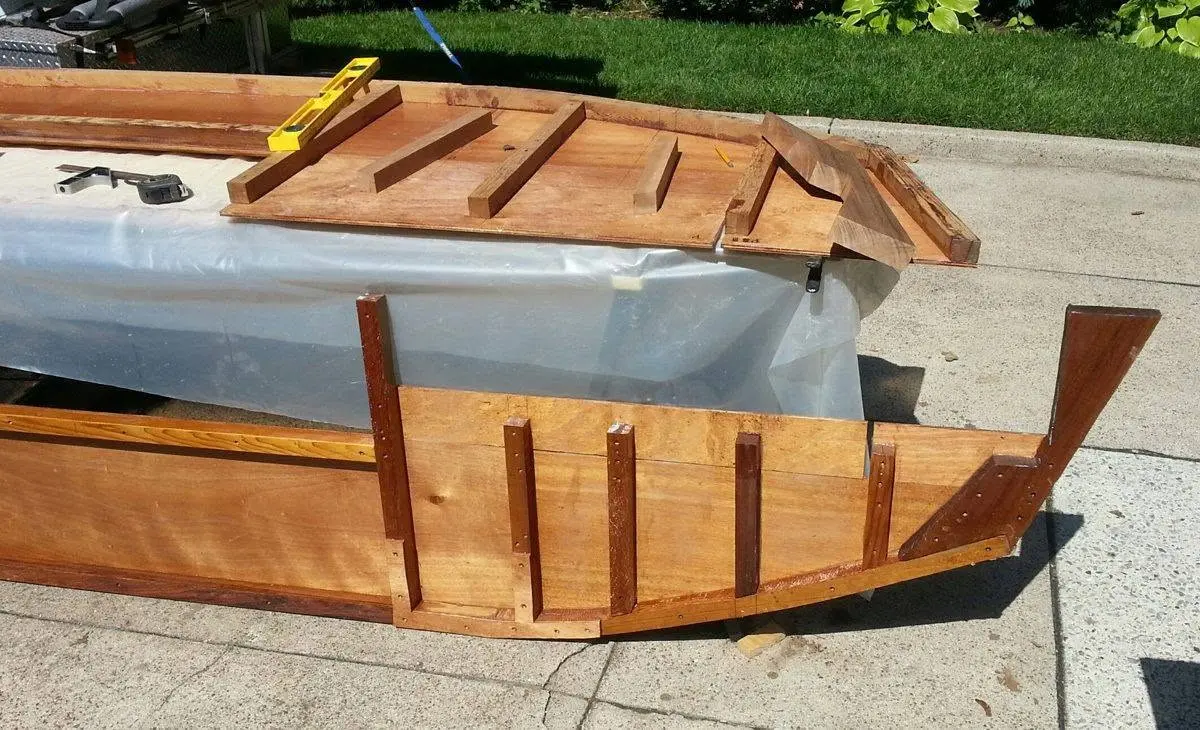 Jersey Girl: I've reduced the height of the forward deck support in the long frames, and installed...