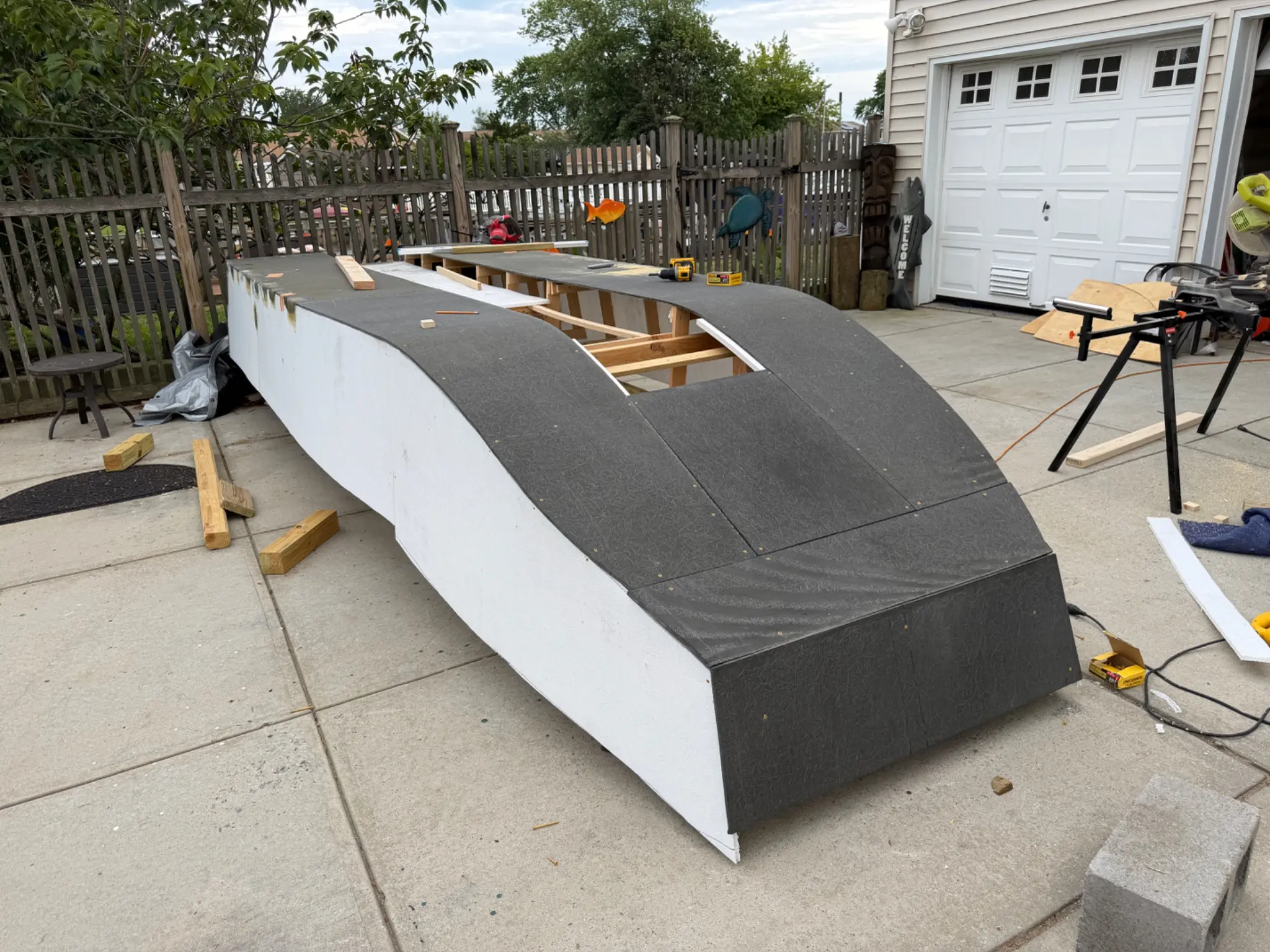 Garvey Skiff, under construction