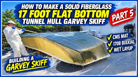 From Solid fiberglass 17’ flat bottom tunnel hull Garvey skiff, 22 Sep 2026