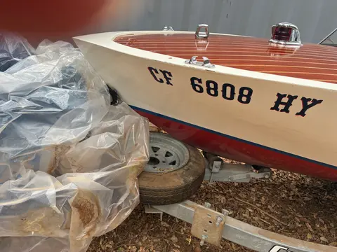 Handcrafted wooden boat