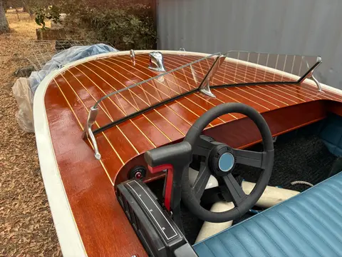 Handcrafted wooden boat