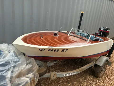 Handcrafted wooden boat