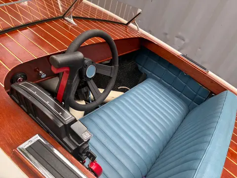 Handcrafted wooden boat